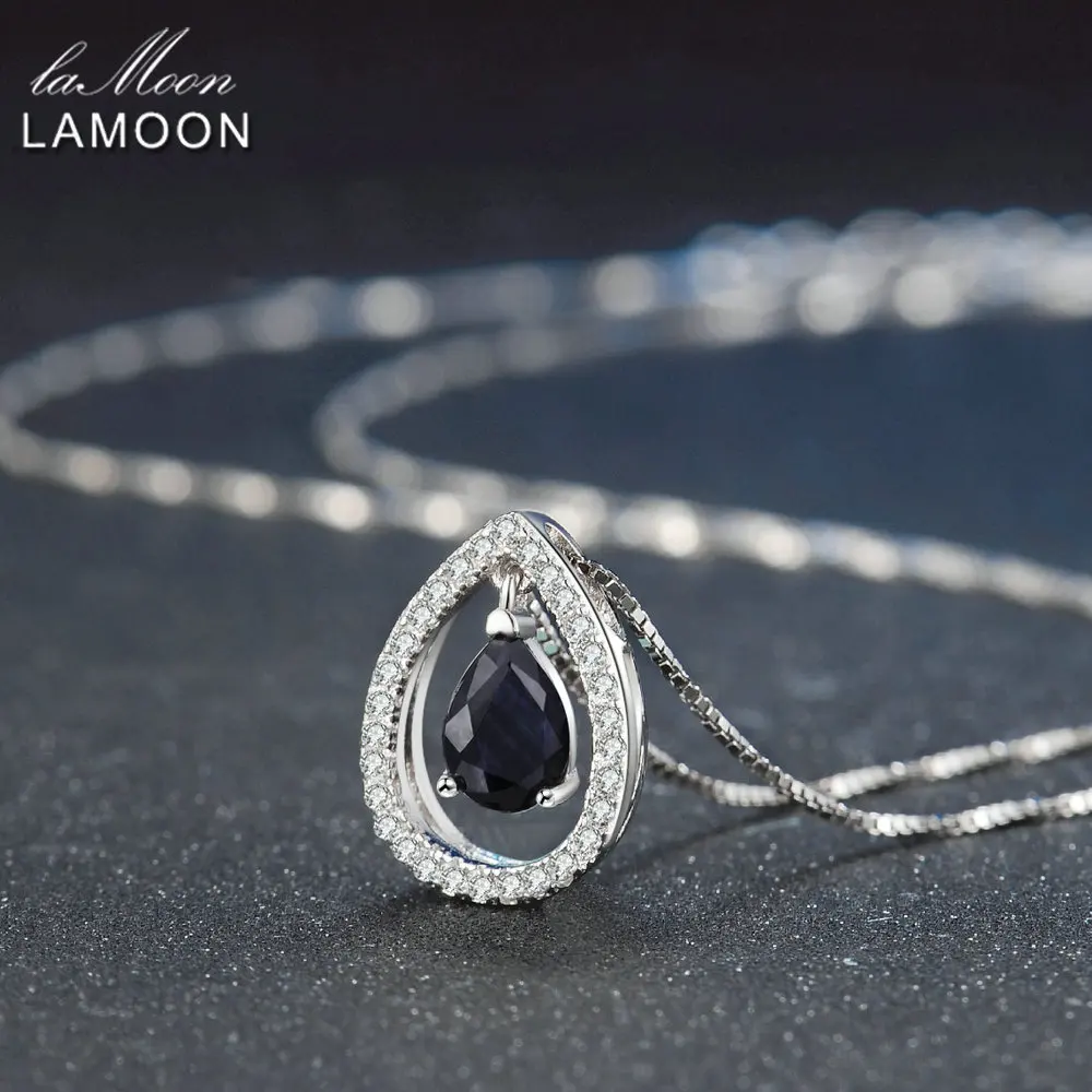 Женское ожерелье из серебра 925 пробы с сапфировым камнем|jewelry necklace|jewelry silver