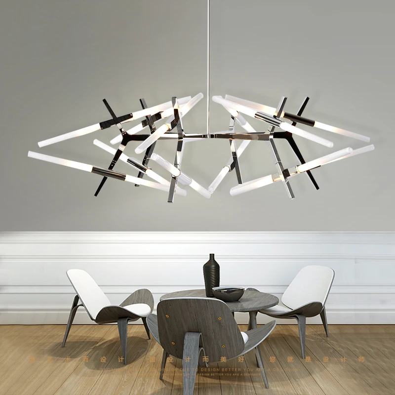 Roll Hill Agnes Chandeliers Glass Shade 12/24 Heads G9 AC 90 260V Post Modern Led Art Deco Chandelier Light Tree Branch Lamp New|roll hill|deco