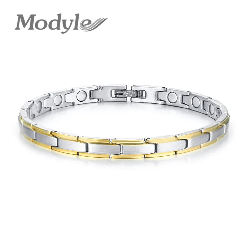 Modyle 6 мм магнит Браслеты для Для женщин Нержавеющая сталь био энергетические