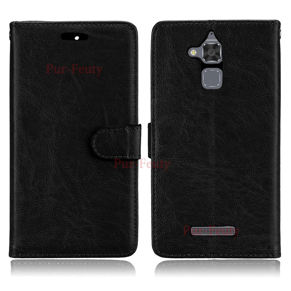 Black Кожаный чехол-книжка для ASUS X008D Zenfone 3 Max ZC520TL ZC ZC520 520TL TL чехол для телефона для ASUS_X008D ASUS_X008DA сумки - Цвет: Black