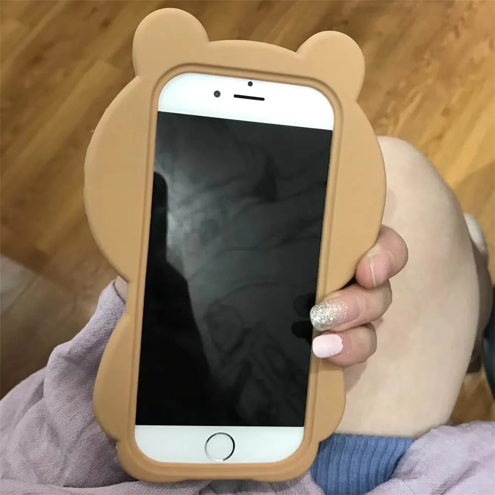 Милый 3D с принтом любимого мишки, чехол для телефона для iPhone 11 Pro Max X XS Max, мягкий силиконовый чехол для iPhone 6/6 Plus/iPhone XR 7 8 Plu облегающий чехол