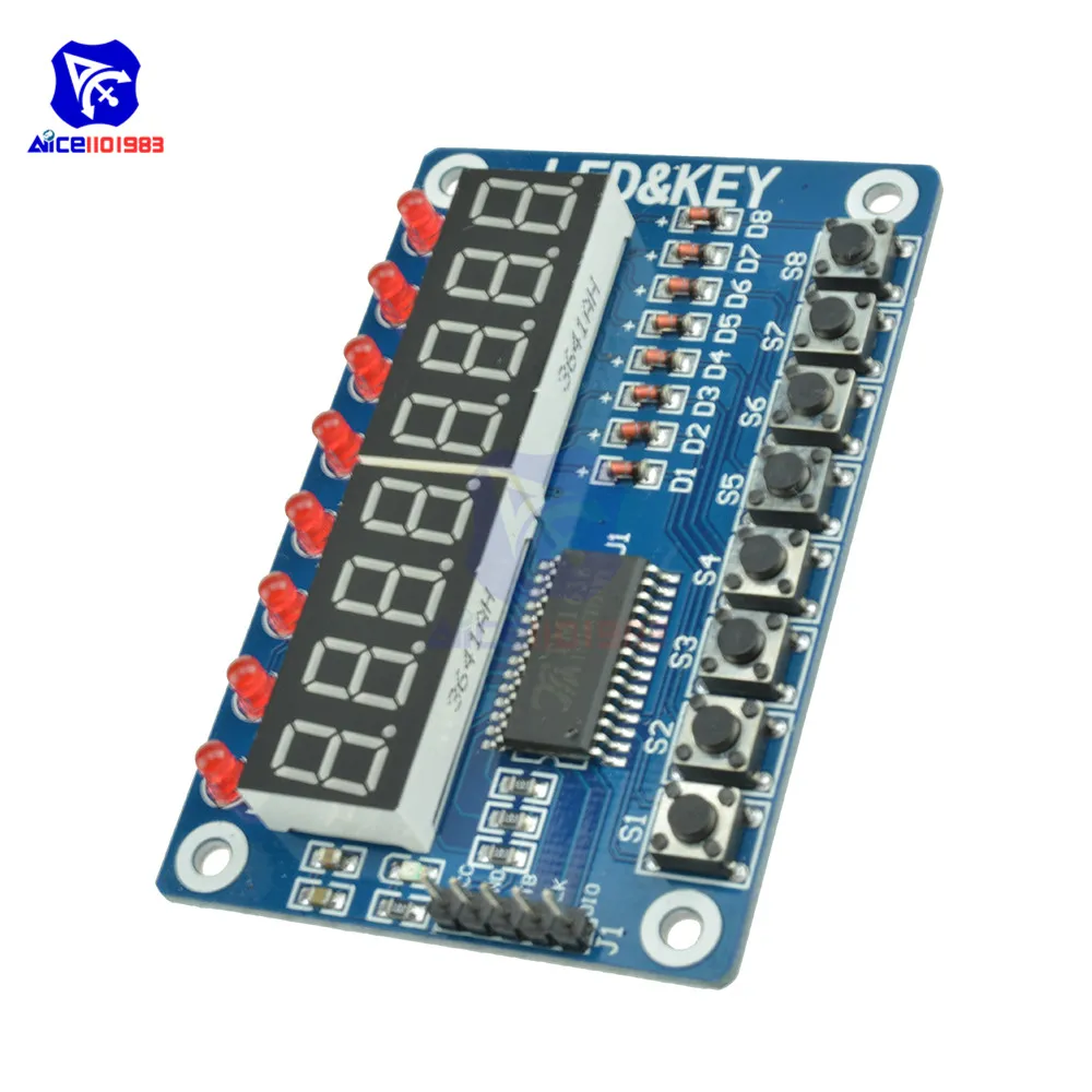 8 бит TM1638 светодиодный цифровой модуль трубка клавиш AVR дисплей для Arduino ARM|8 bit|module