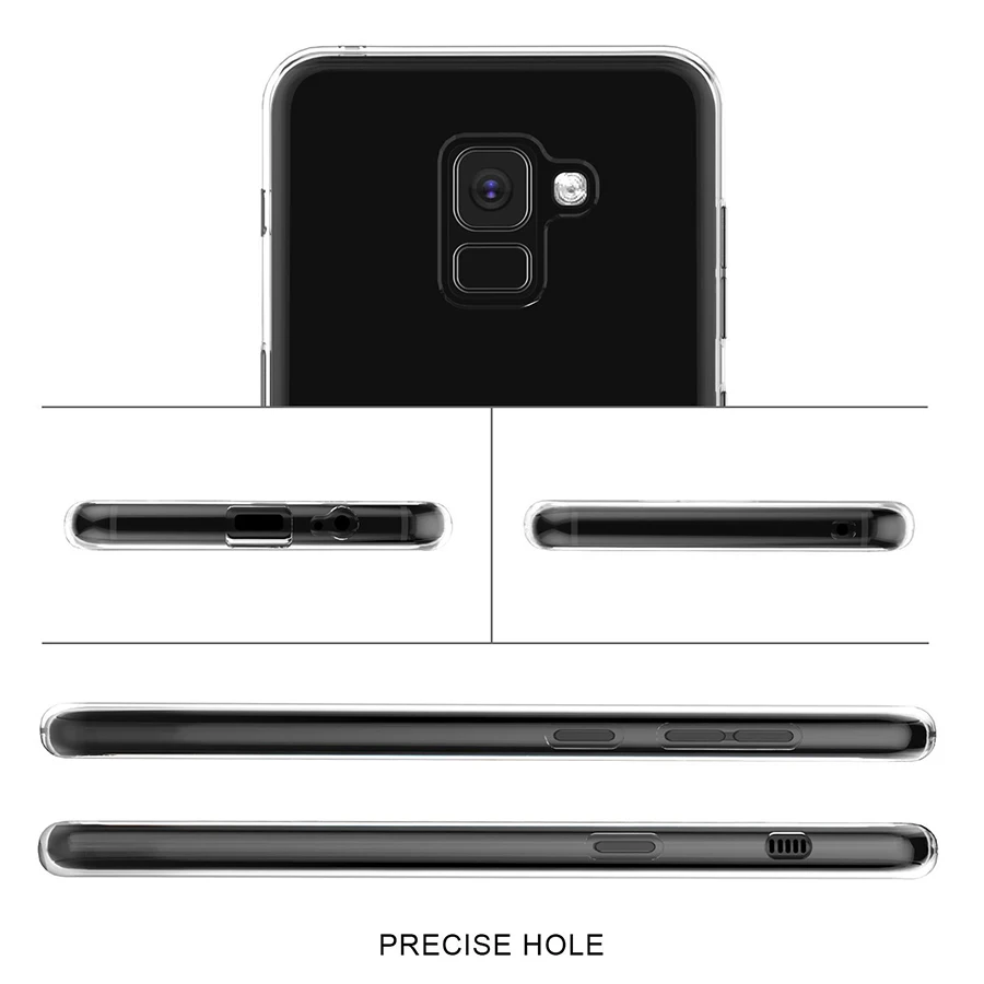 Прозрачный мягкий очищающий гель ТПУ чехол для samsung Galaxy A6 A8 + плюс A7 A9 2018