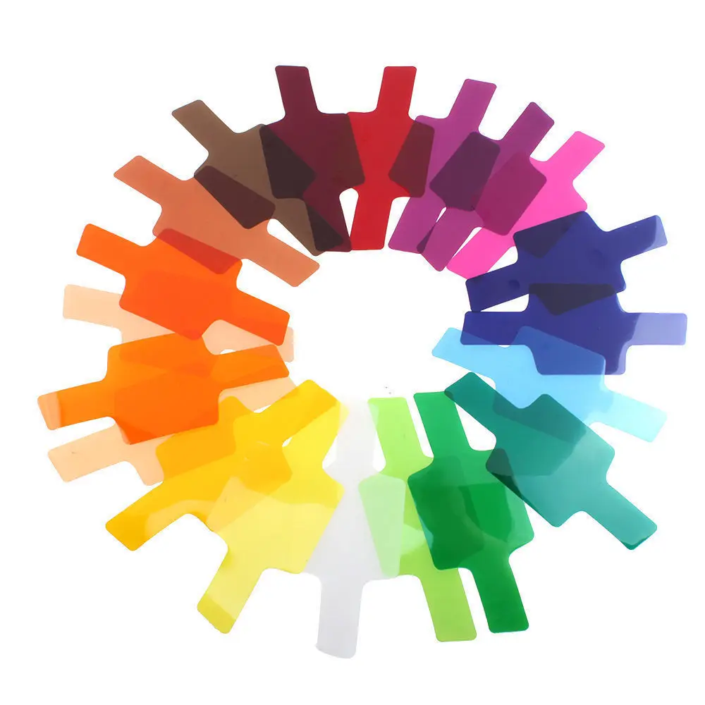 Фотовспышка фильтр цветных гелей 20pc Speedlite Speedlight с гелевыми полосками для