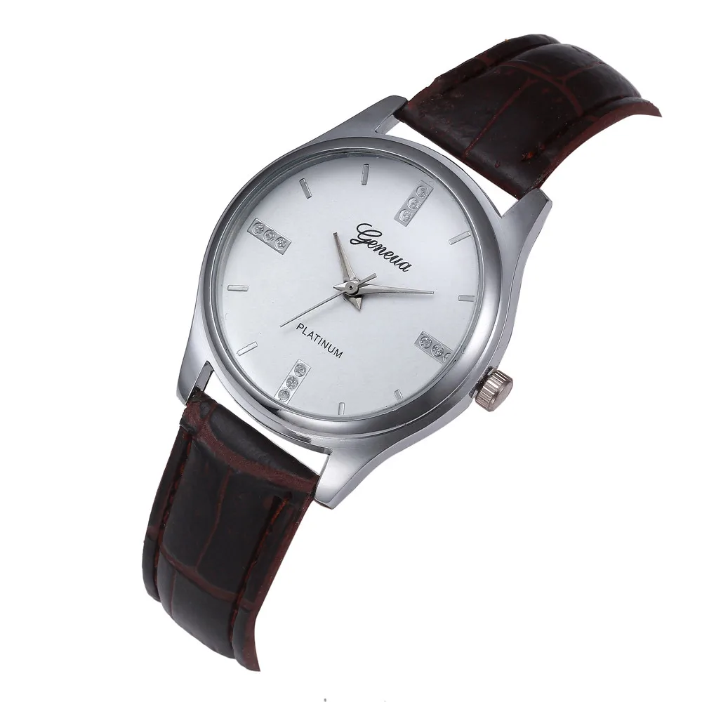 Reloj Горячие Новые Случайные Моды Женщин Кожаный Ремень Часы Из Нержавеющей Стали