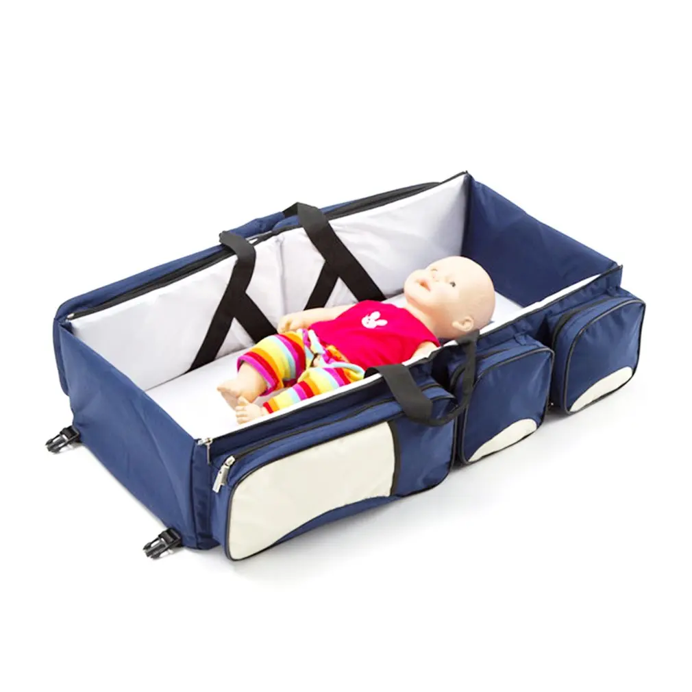 Large-capacity Baby Diaper Bag Multi-function Foldable Crib Portable Maternal and Child Package Outdoor Travel Bed | Мать и ребенок