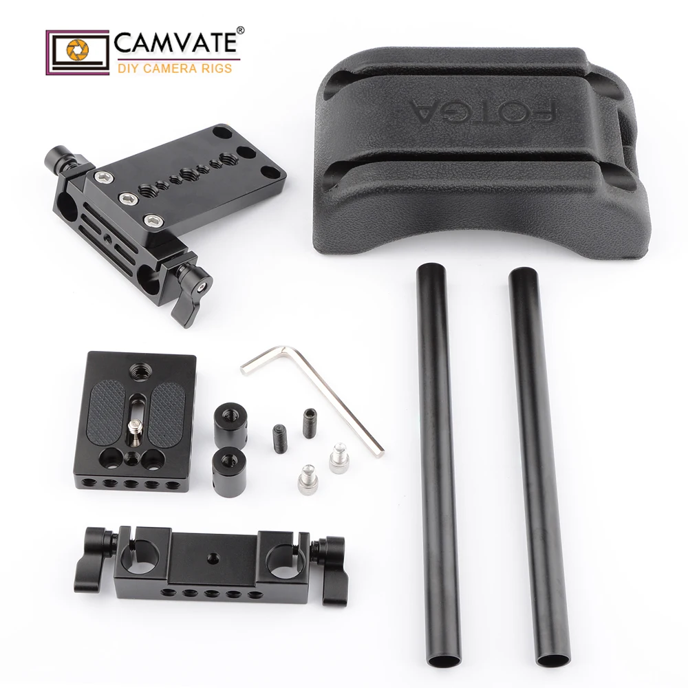 CAMVATE плечевая накладка с Камера плиты и Батарея пластина крепления со штангой 15