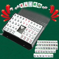 144 tiles portable chinese mahjong rare game set retro mah jong custom fit box entertainment fun family board games