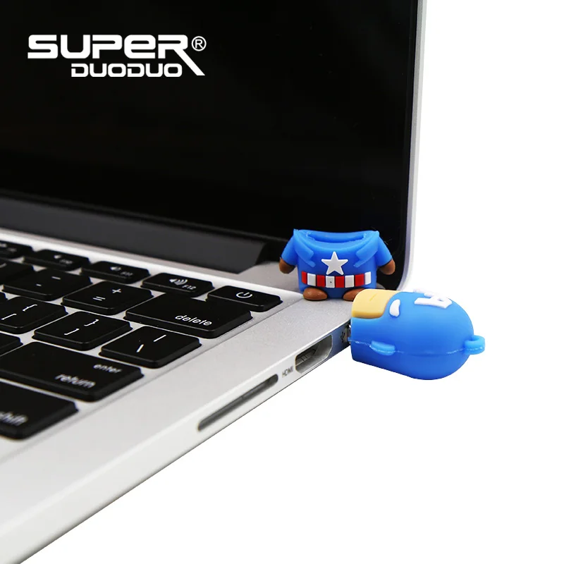 Superheros флеш-накопитель 4GB 8GB 16GB дешевый Usb флеш-накопитель 32GB 64GB мультяшный флеш-накопитель Бэтмен/Человек-паук/Капитан Америка memoria usb