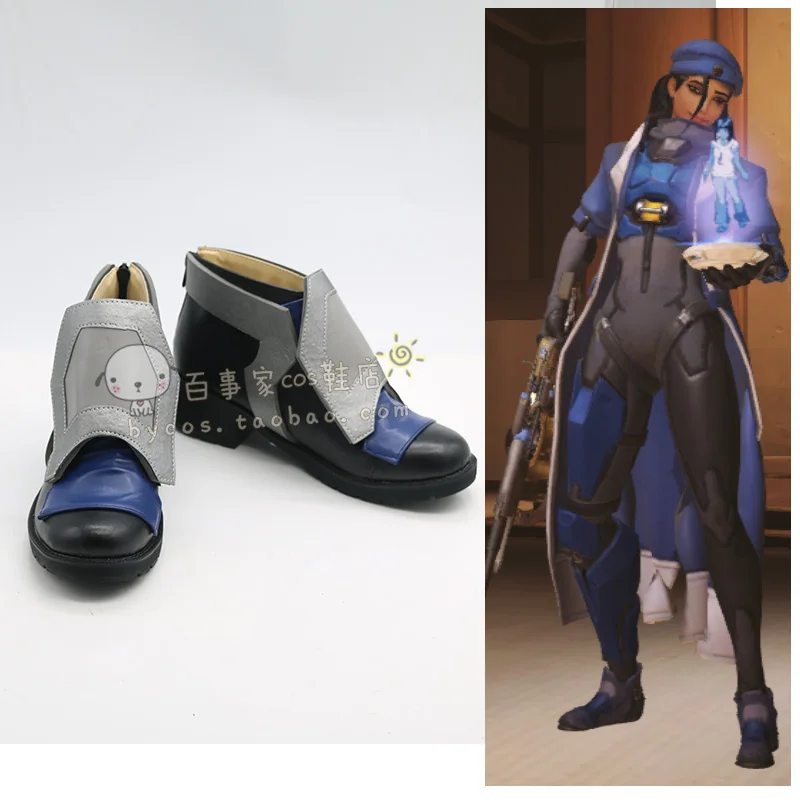 [Настроить] Игра OW figure Ana Amari; обувь для костюмированной вечеринки; короткие ботинки; ролевые игры на Хэллоуин; Новинка года;