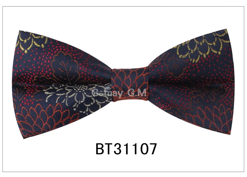 BT31107 Мужской галстук-бабочка, классические рубашки, галстук-бабочка для мужчин, деловые, свадебные, взрослые галстуки-бабочки с цветочным рисунком, костюм с бабочками, жаккардовые галстуки-бабочки - Цвет: BT31107
