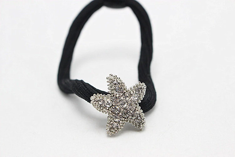 1pc Crystal Star Hair Tie Sheeny Elastic Fashion Women Girls Ring Useful Accessories 2022-4 | Украшения и аксессуары