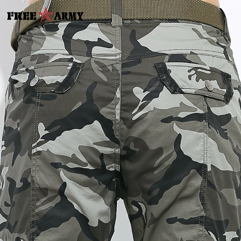 

Large Size Straight Men's Cargo Pants Camouflage Cotton Full Length Pockets Men Pants Casual Camo Workwear Pants Plus MK-728C