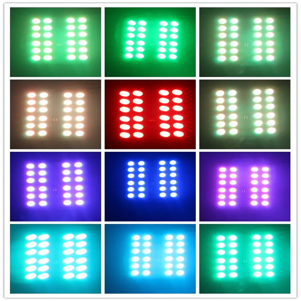 2X лампочки 12 в 5050 24 SMD RGB 480LM контроллер Автомобильный номерной знак свет авто