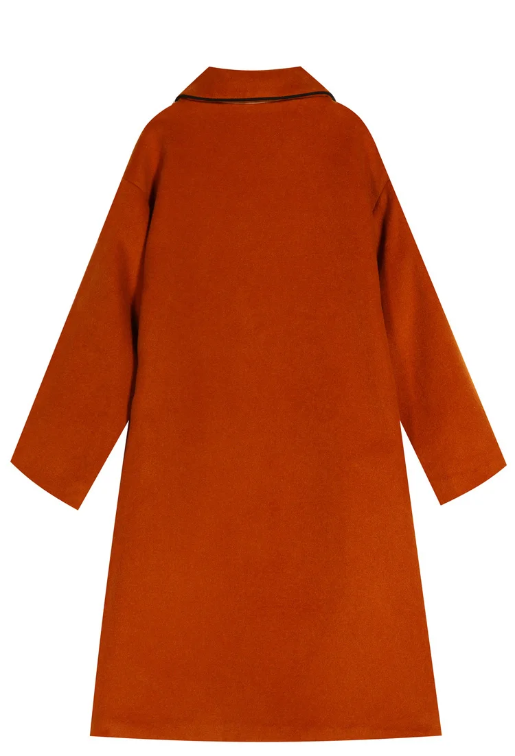 ELFSACK, модная новинка, Женская шерстяная куртка, 33.5% шерсть, повседневное, с широкой талией, в стиле пэчворк, Женское пальто, длинное, полное, толстое, женские куртки, пальто