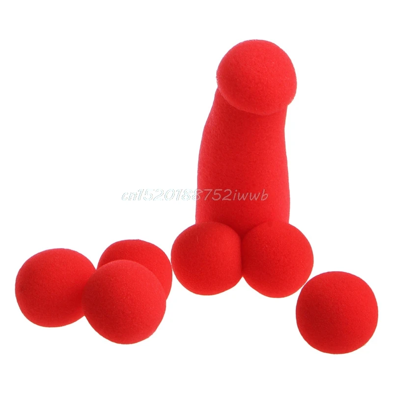 

Small Sponge Brother 4Pcs Red Sponge Balls Funny Stage Prop Magic Tricks Toys