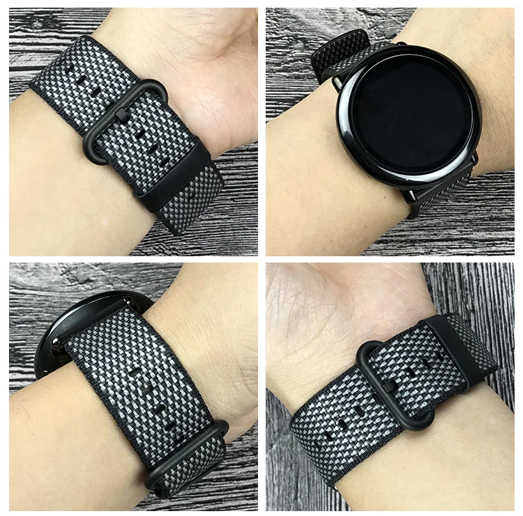 20 мм-22 мм нейлоновый ремешок для часов Huami 1 2 ремешок для часов samsung gear S3 классический Frontier huawei Watch 2Pro gear Спортивная пряжка