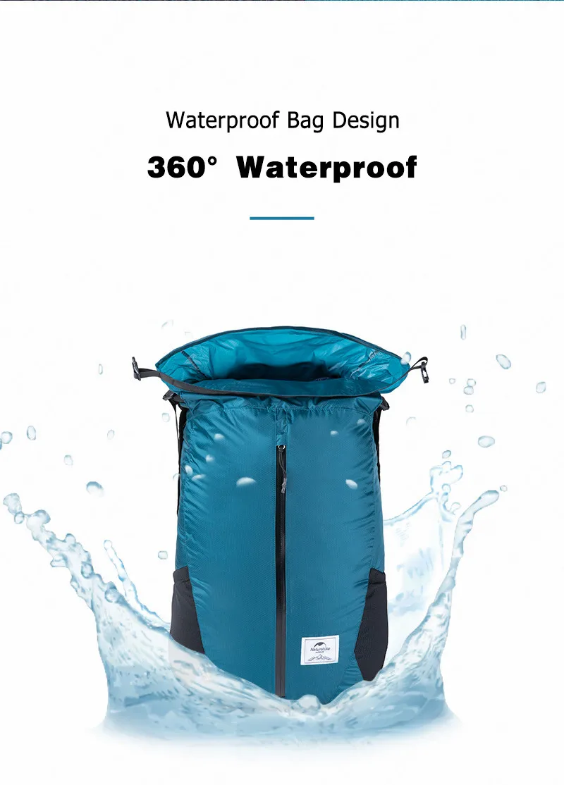 Naturehike 25L походная сумка 30D Нейлоновая Ткань сумка для бега 160 г Сверхлегкий складной водонепроницаемый рюкзак для путешествий Спортивные походные сумки