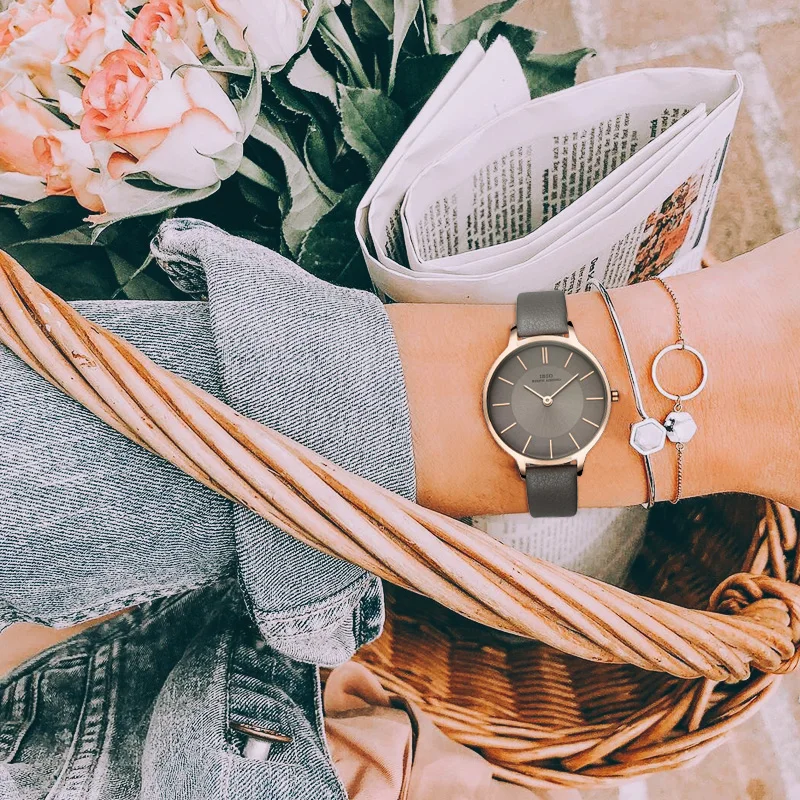 Модные женские часы IBSO с кожаным ремешком Брендовые наручные 2019 Женская дневная