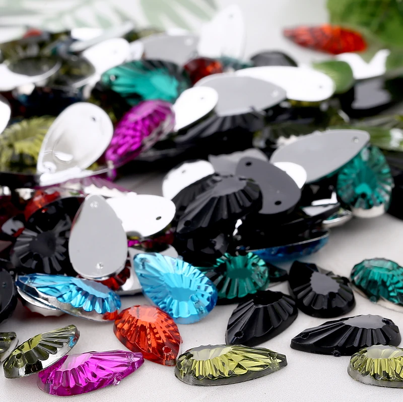 Бесплатная доставка 50 шт./упак. 9*17 мм акриловые бусины с плоской задней частью