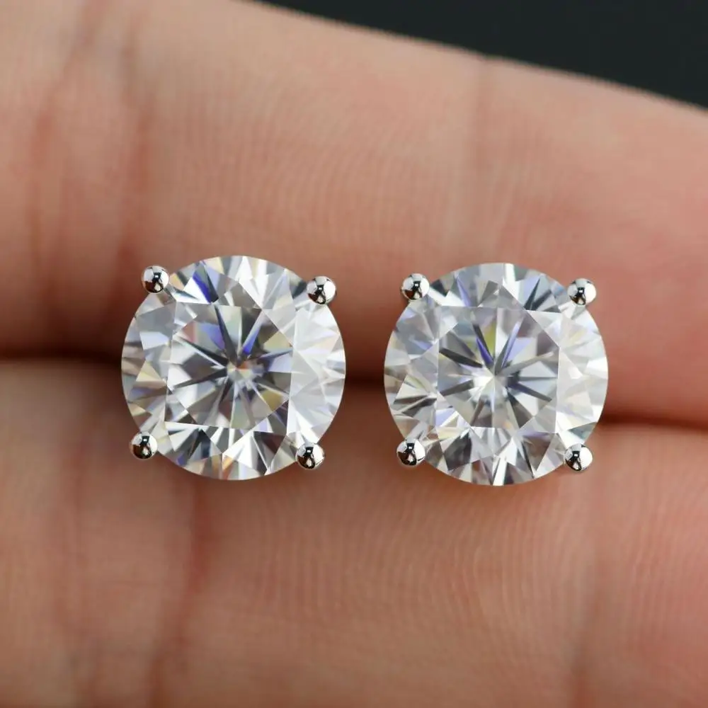 Ювелирные изделия из Прованса 14 к 585 белое золото цвет D 10 мм камень 8 карат ctw тест