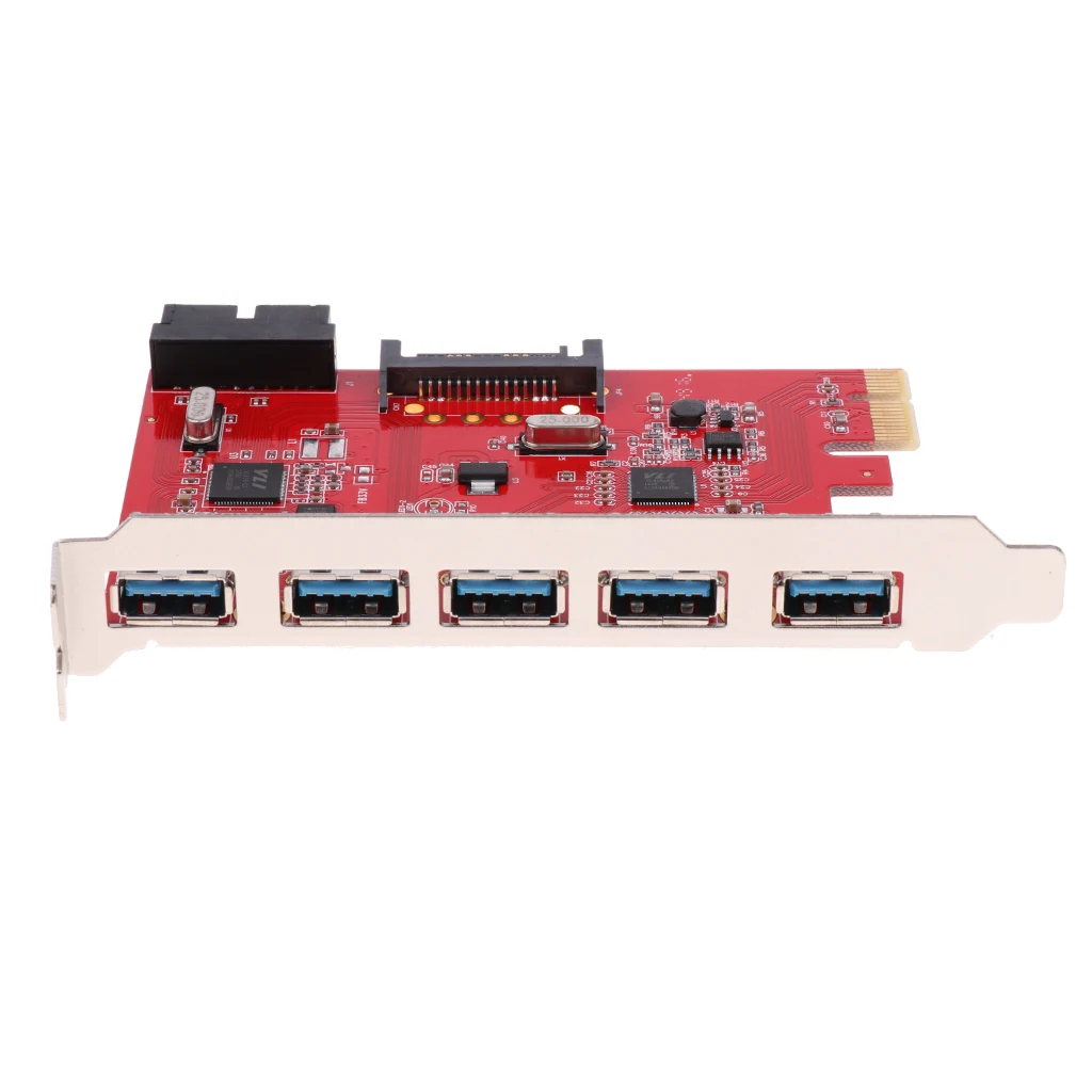 5 портовая PCI E экспресс карта к USB 3 0 19 контактному адаптеру разъема|Платы