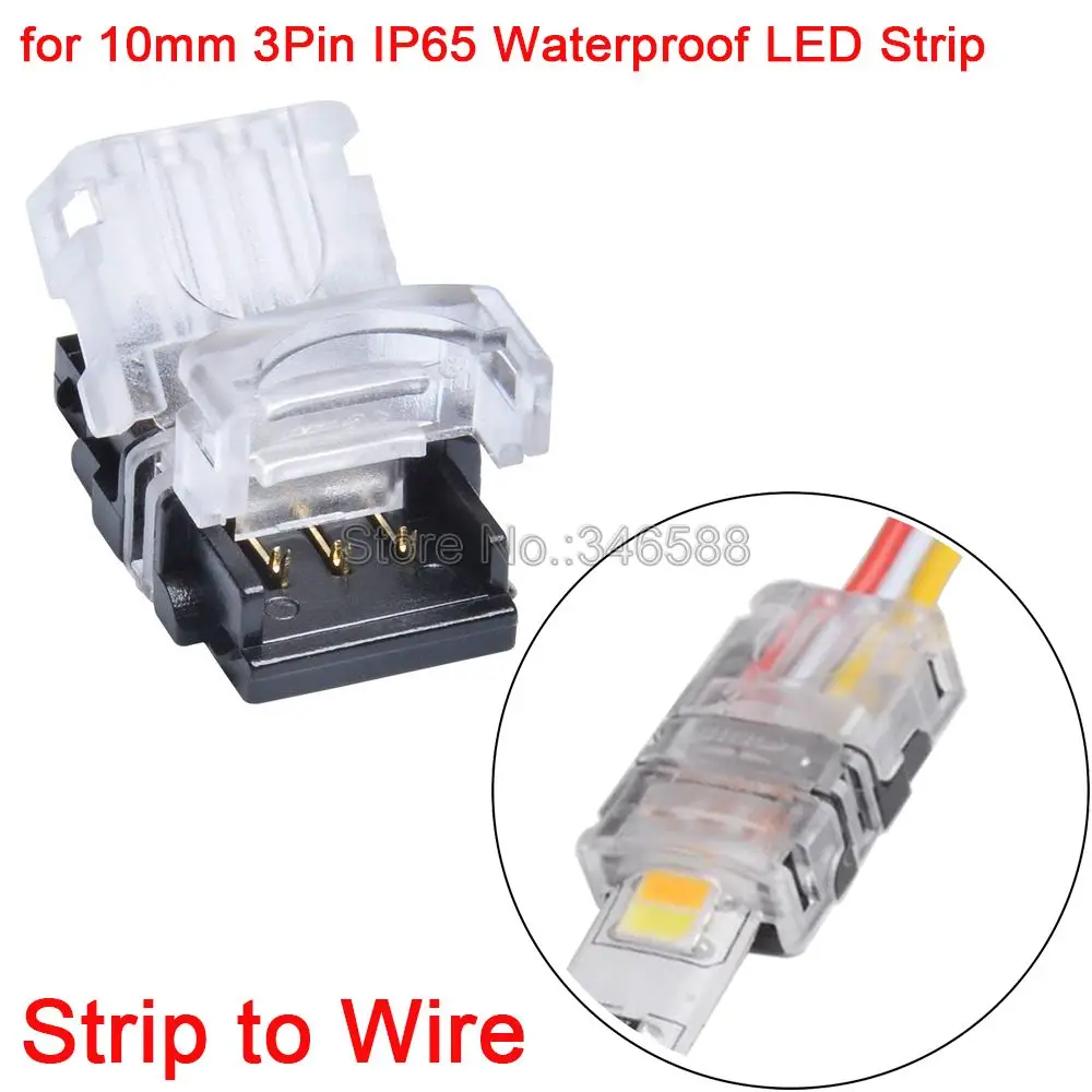 3pin 10mm IP65 5 шт./лот 2Pin 3Pin 4Pin 5Pin светодиодные ленты Разъем для одного цвета RGB RGBW CCT цвет светодиодные ленты для подключения провода использовать терминалы - Цвет: 3pin 10mm IP65