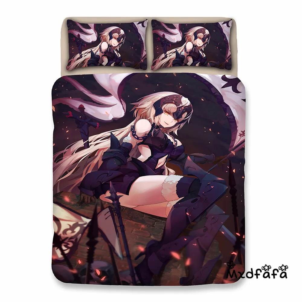 Комплект постельного белья с рисунком в стиле аниме Fate Grand Order выполнен