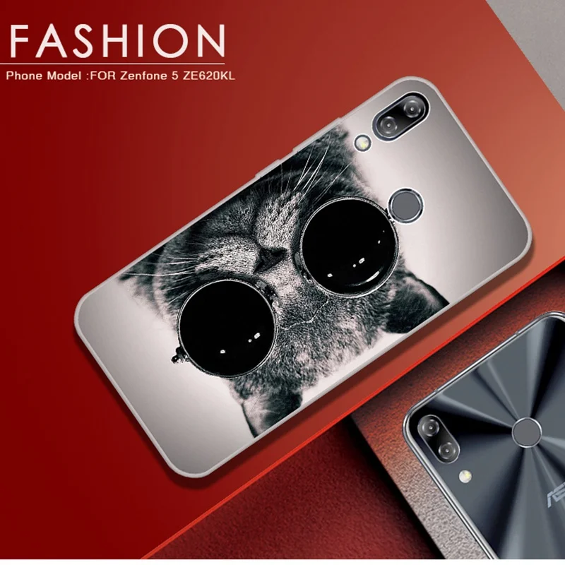 Чехол для ASUS Zenfone 5 ZE620KL силиконовый чехол с изображением кота Coque Для Funda 6 2' |