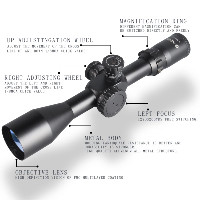 KANDAR 6-18X50 FFP тактический прицел airsoftsports снайперской винтовки оптический охотничьи