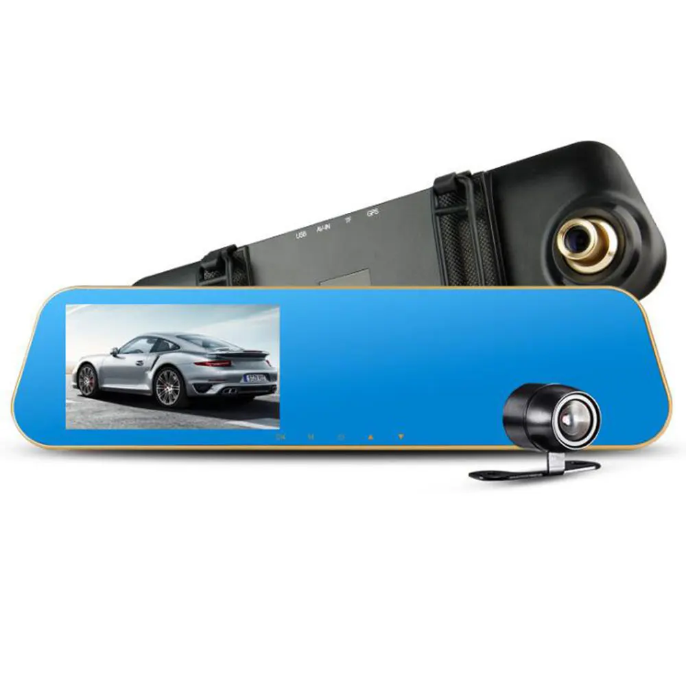 

Full HD 1080P Автомобильный видеорегистратор Камера 4,3 "монитор с зеркальным отображением DVR зеркало заднего вида Автомобильный видеорегистратор DVR видеорегистратор двойной объектив двойная камера