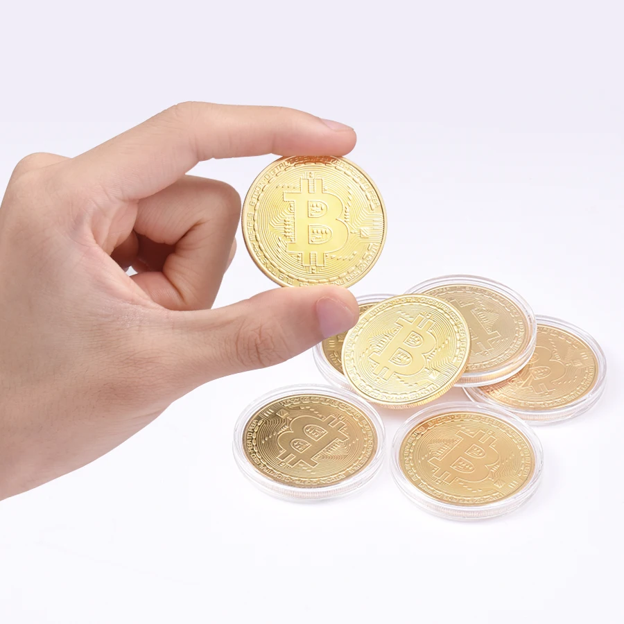 Дропшиппинг позолоченный монета-Биткоин коллекционный подарок Casascius Бит монета
