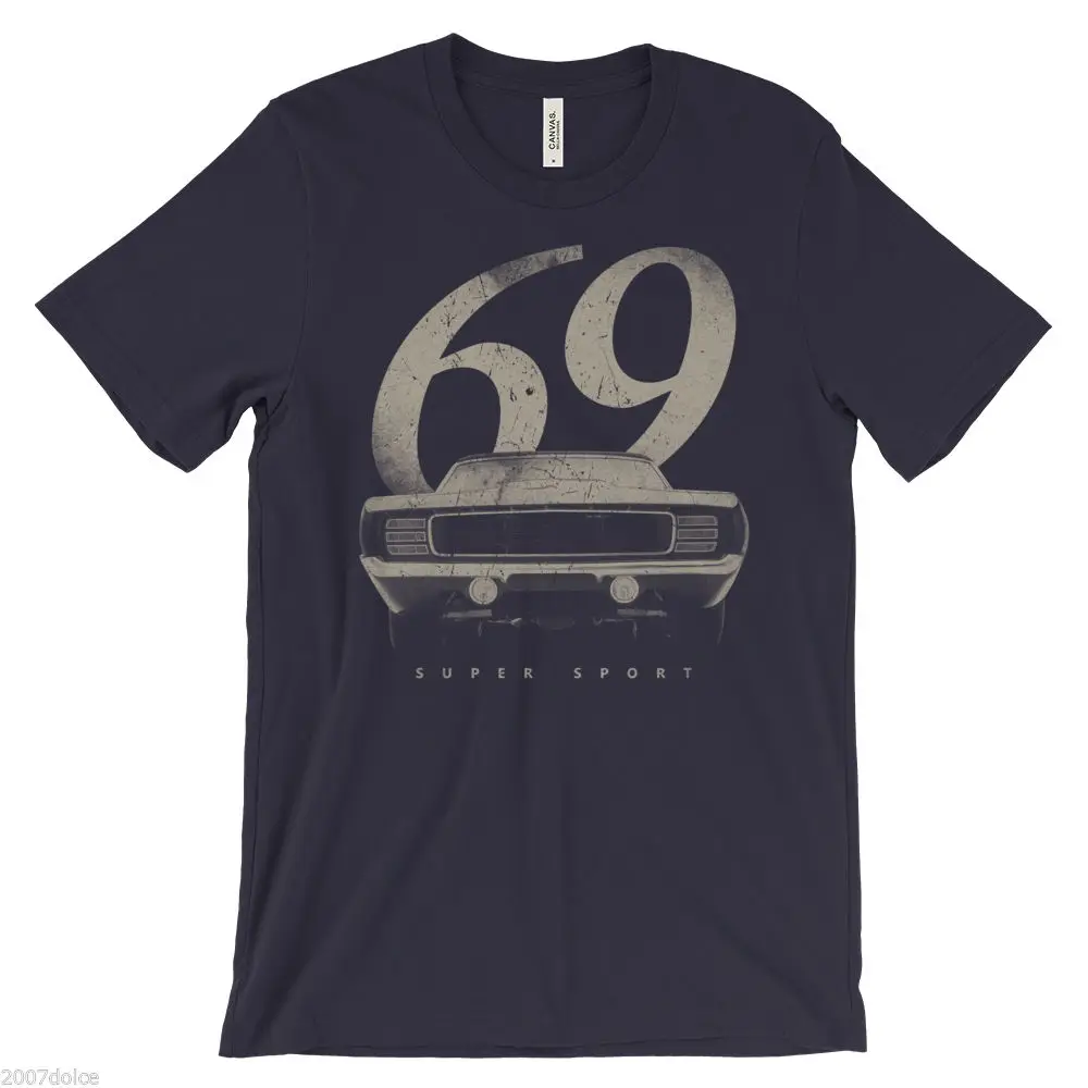 2 Новинка, мужские забавные винтажные 1969 Chevy Camaro-американская мускулистая машина, 68,69, 1968, SS, 60 s, ретро-футболки - Цвет: 2