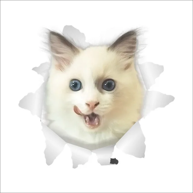 3D эффект кошки Туалет туалета переключателя двери наклейки мультфильм настенная наклейка, на холодильник наклейки для дома Ванная комната декор плакат на стену - Цвет: H014198