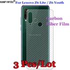 3 шт.лот для Lenovo Z6 Lite  Z6 Youth 3D Нескользящая прозрачная задняя пленка из углеродного волокна защитная наклейка для экрана (не стекло)