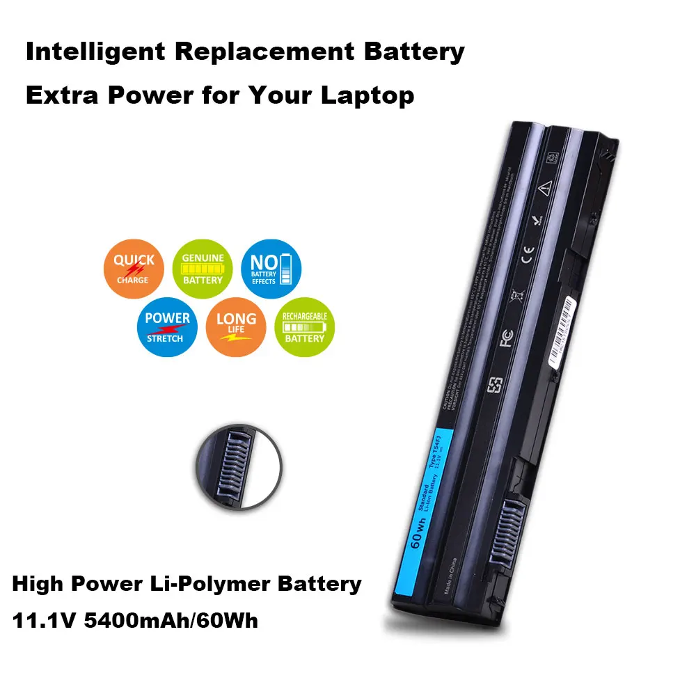 6 ячеечный Аккумулятор для ноутбука Dell 8858X Latitude E5420 E5430 E6420 E6520 E5530 M5Y0X HCJWT T54FJ 911MD 4YRJH