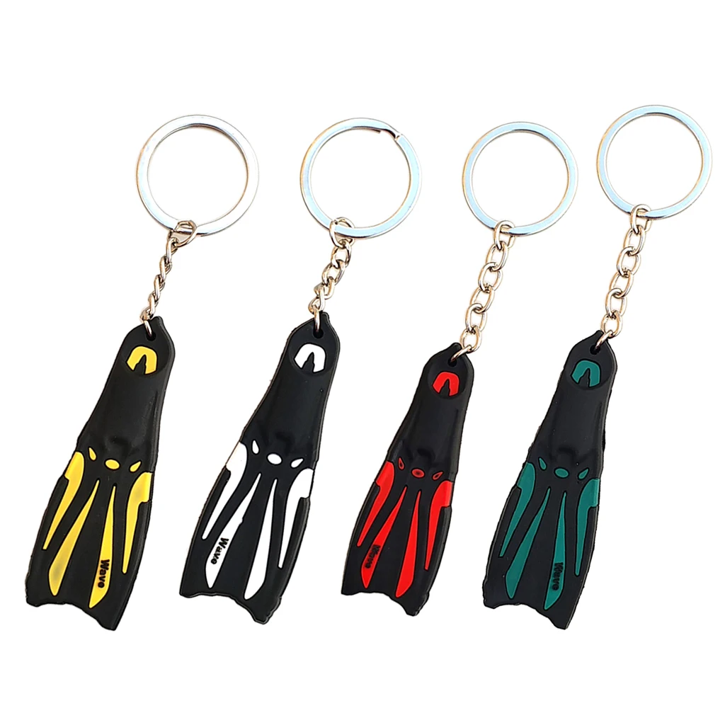 

Scuba Diving Fin Flipper Key Chain for Men and Women Keyring for Boat Kayak Surfing Sailing Car Keys Accessory - Various Colors