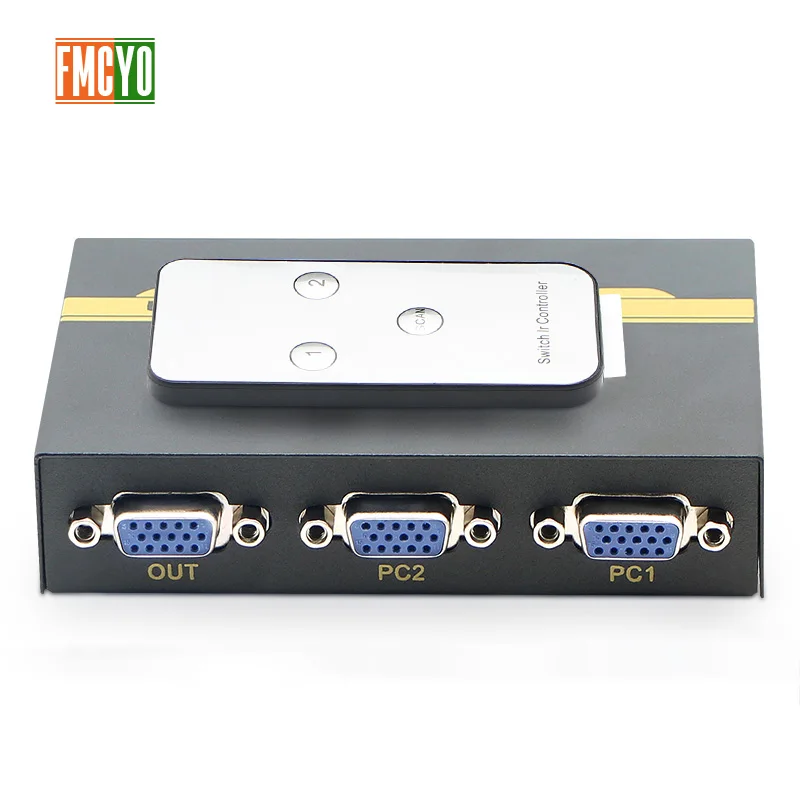 Kvm переключатель VGA 2 порта USB 0 KVM 1600P сплиттер коробка для клавиатуры