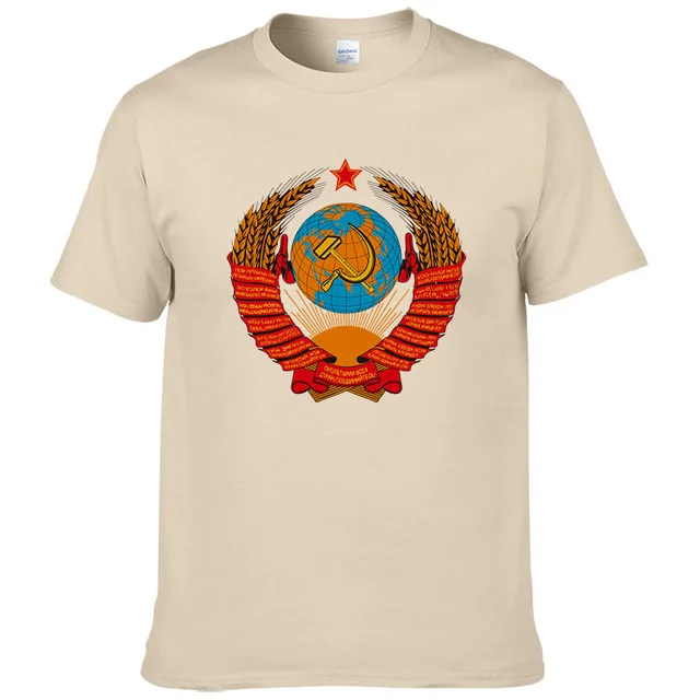 2019 Новое поступление Мужская/Женская футболка CCCP советский русский KGB Hammer Sickle