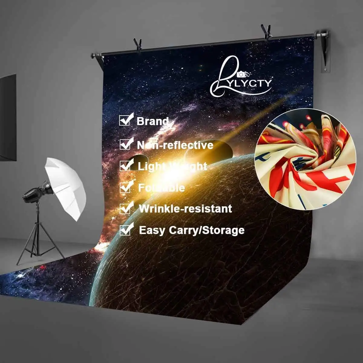 5x7ft Starry Sky Backdrop Dark Color Cosmic Science Photography Background and Studio Props | Электроника