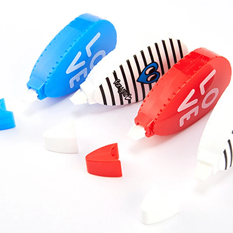 Корректирующая лента в виде сердца 2 модели школьные материалы кавайные