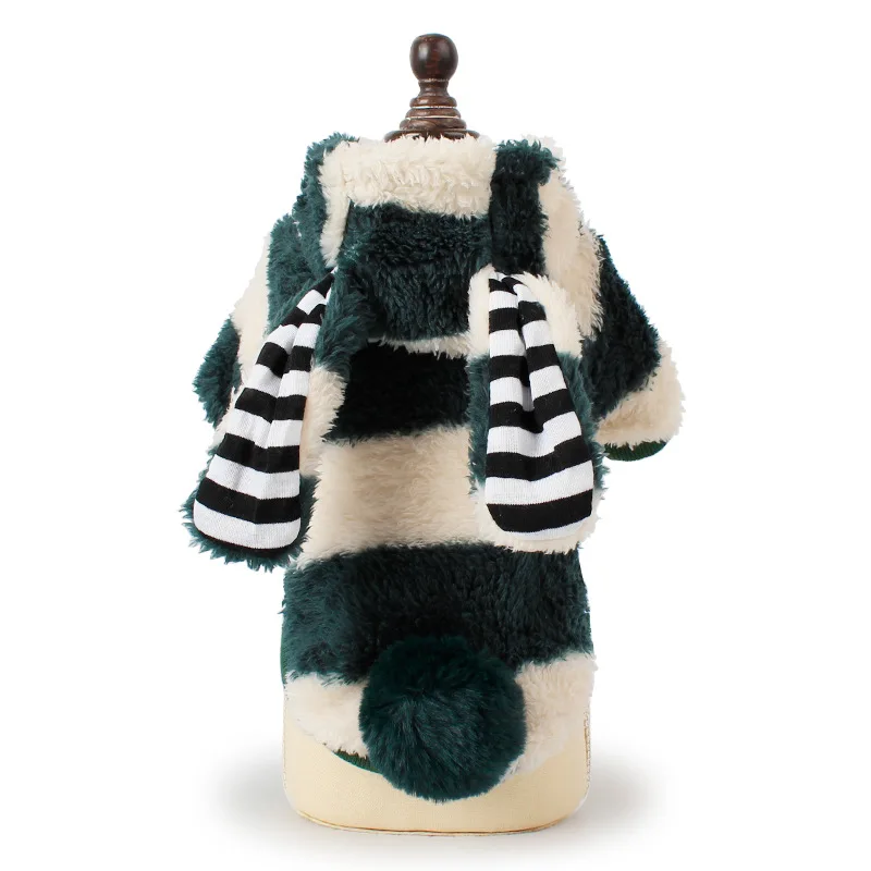 Rabbit ear dog costume outfits pet cat jacket coat clothing for chihuahua pitbull winter warm fleece clothes hoodie | Дом и сад