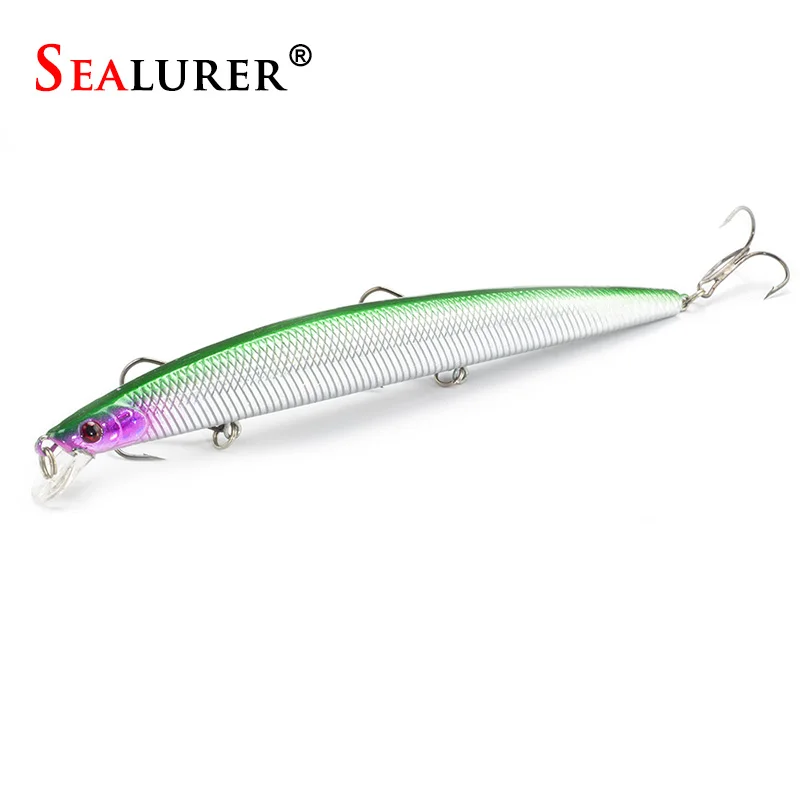 B Sealurer 1 предмета; детская одежда для сна с длинным Minnow приманки для ловли рыбы, 18cm26g Пластик жесткая наживка для рыбалки рыболовные снасти искусственная наживка; форель для рыбалки - Цвет: B