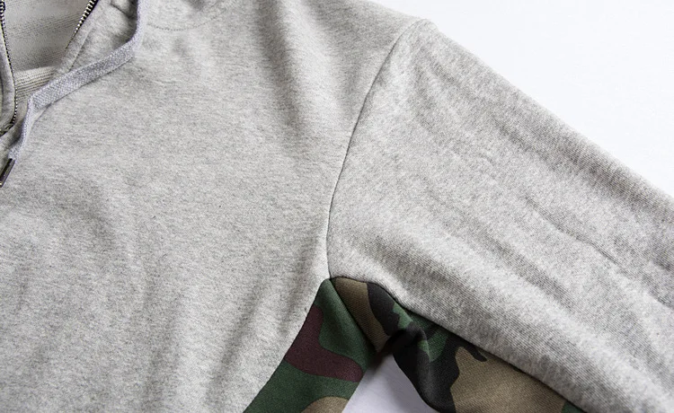 Uwback 2017 Новая Мода Мужская Толстовка Толстовки Мужчины Хип-Хоп Камуфляж Футболка