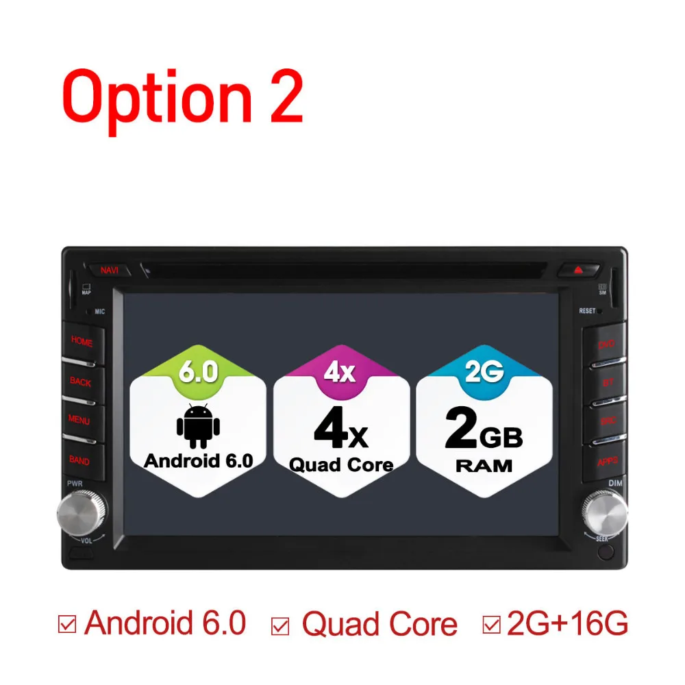 Автомобильный DVD-плеер Android 6 0 Восьмиядерный процессор 2 Гб ОЗУ din GPS-навигатор 32
