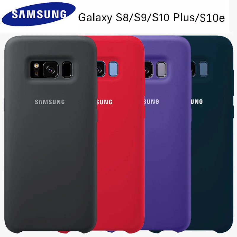 Оригинальный samsung S8 чехол Официальный Мягкая силиконовая накладка на заднюю