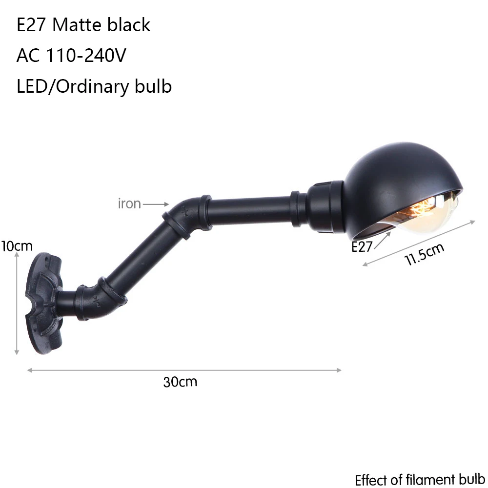 Американский стиль креативный винтажный железный металлический черный