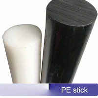2pcslot 50cm black white pe rod hdpe stick high density polyethylene rods