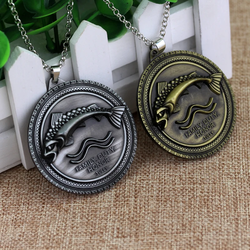 Новые стили Игра престолов Цепочки и ожерелья Семья Crest Кастерли Рок дом Старков