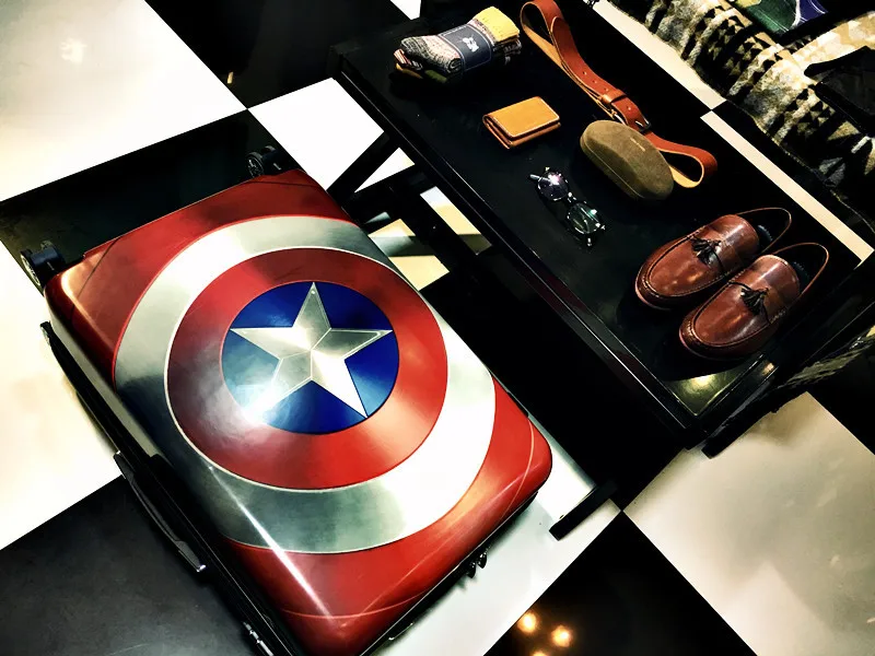 20 24 28 дюймов Капитан Америка багаж для мужчин и женщин Marvel чемоданы на